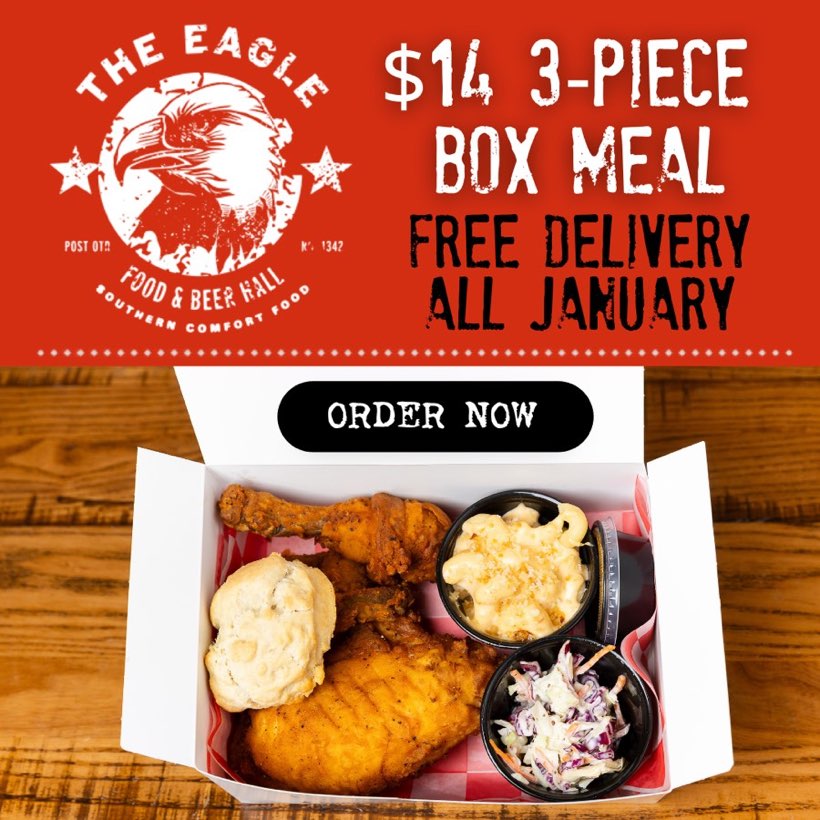 The Eagle restaurant $12 box paid ad